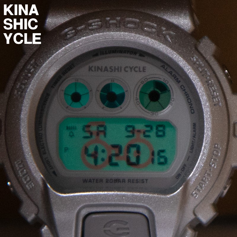 人気 SILVER【KINASHI CYCLE G-SHOCK 木梨サイクル Gショック6 CASIO カシオ 腕時計 自転車ロゴ 木梨憲武  シルバー】｜HEAVENS