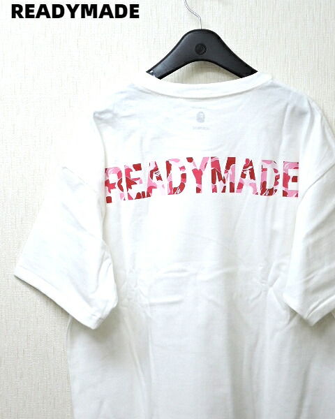 L【A BATHING APE × READYMADE PKG TEE Pink Camo ア ベイシング エイプ 成人女性御手伝いさん プルオーバー Bape 白いこと/さくら色家鴨 2021ss】