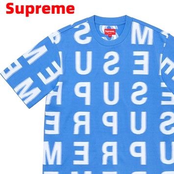 楽天市場】L【Supreme Printed Stripe S/S Top Bright Blue 21SS