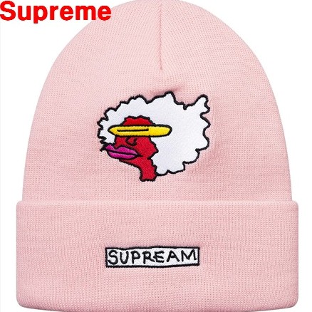 代引き手数料無料 Pink Supreme 17aw Gonz Ramm Beanie ゴンズビーニー ニットキャップ マークゴンザレス ピンク 公式店舗 Hughsroomlive Com