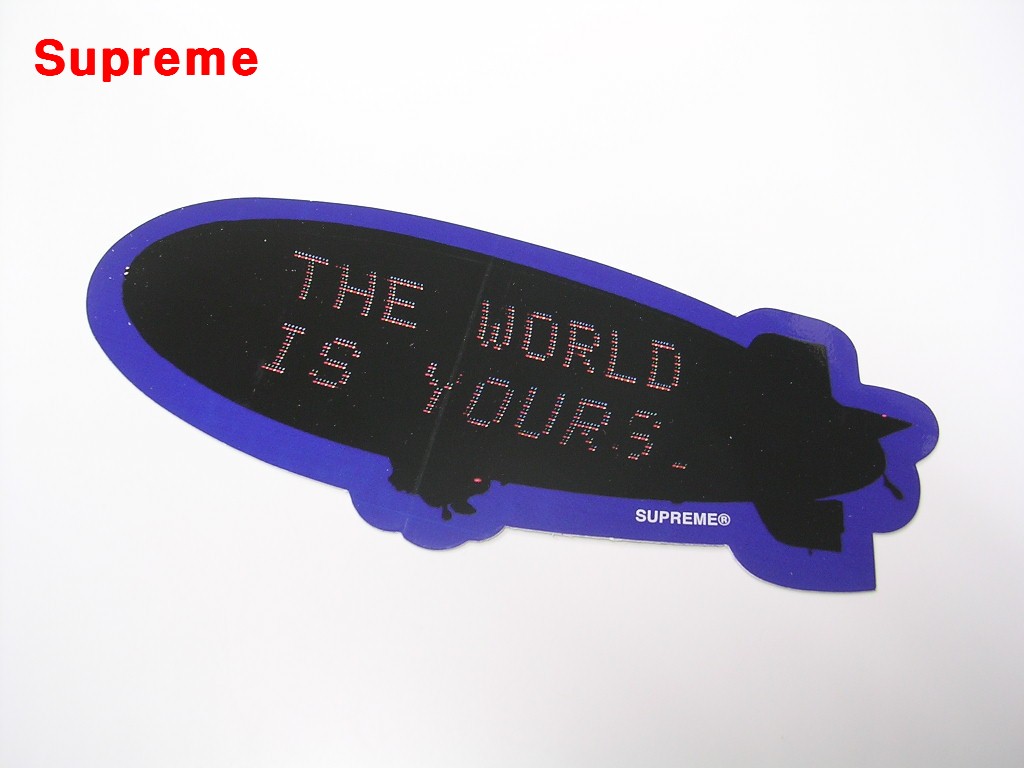 supreme the world is yours sticker