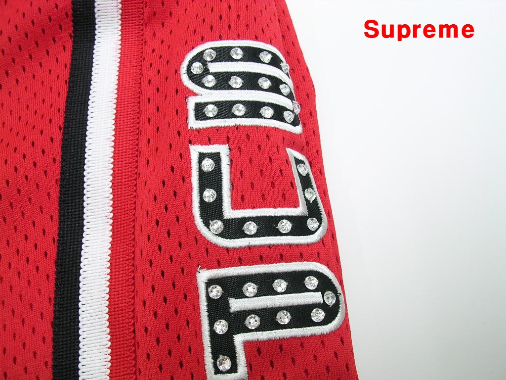 【楽天市場】L Red【Supreme 19ss Rhinestone Basketball Short シュプリーム ラインストーン