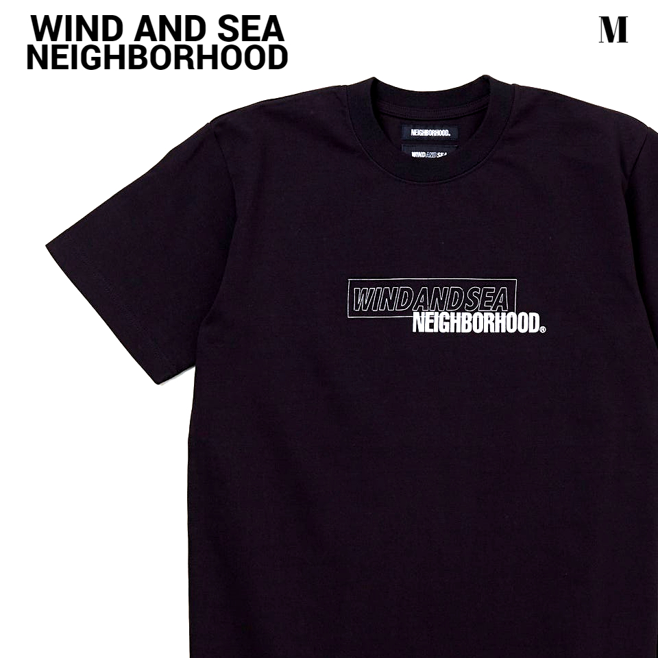 M【WIND AND SEA x NEIGHBORHOOD NHWDS-1 / C-TEE.SS (NBHDWDS) / BLACK  (221FRWSN-STM01S) ウィンダンシー x ネイバーフッド Tシャツ / ブラック 2022ss メンズ レディース】 | HEAVENS