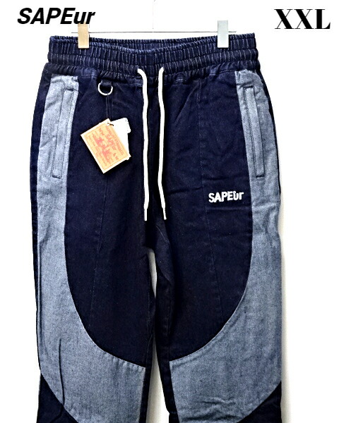 楽天市場】M【SAPEur DENIM TRACK PANTS INDIGO サプール デニム トラック パンツ インディゴ】 : HEAVENS