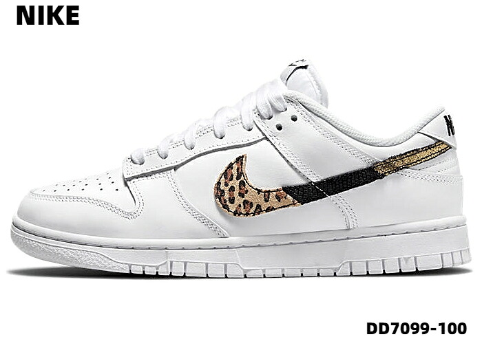 W10.5 (27.5cm) 国内正規品【NIKE W DUNK LOW SE WHITE/MULITI-COLOR-WHITE WHITE ANIMAL SWOOSH DD7099-100 ナイキ ウィメンズ ダンク ロー】｜HEAVENS