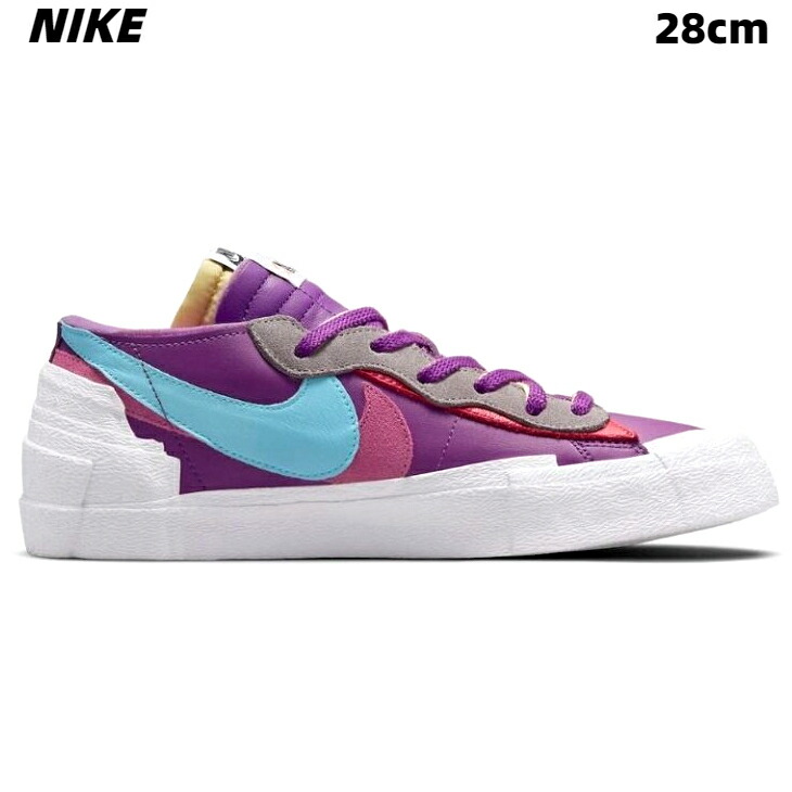 10(28糎)国内置き目品【NIKE BLAZER LOW / SACAI / KAWS DM7901-500 PURPLE DUSK/LAGOON PULSE-WHITE ナイキ ブレーザー 置き目 サカイ カウズ パープルダスク 2021】