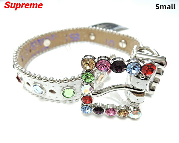 Small【Supreme B.B. Simon Studded Dog Collar White シュプリーム ビービー サイモン スタッディド ドッグ カラー ホワイト 犬 首輪】|HEAVENS Small【Supreme B.B. Simon Studded Dog Collar White シュプリーム ビービー サイモン スタッディド ドッグ カラー ホワイト 犬 首輪】|HEAVENS