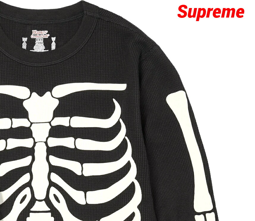 楽天市場】2023AW/Supreme/Hanes Bones Thermal Crew (1 Pack) Black