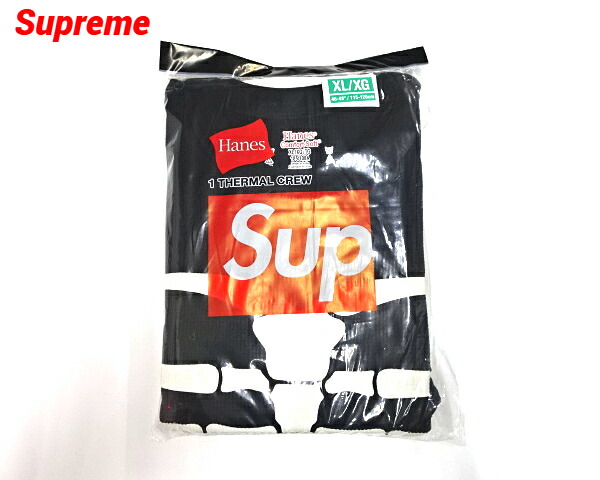 楽天市場】2023AW/Supreme/Hanes Bones Thermal Crew (1 Pack) Black