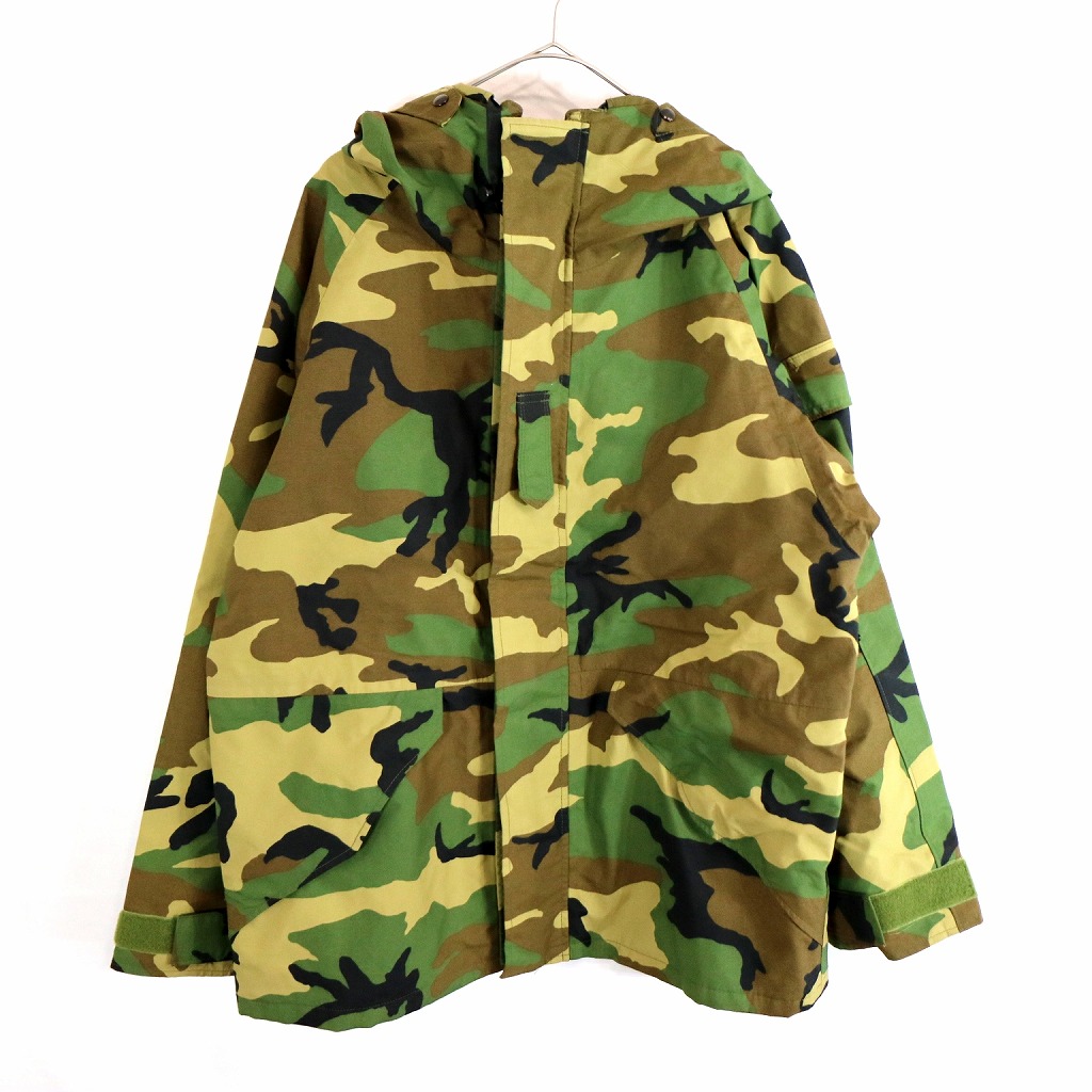 90年代 米軍実物 U.S.ARMY ECWACS GEN1 パーカー ミリタリー ウッドランドカモ (メンズ MEDIUM-REGULAR) O0055｜YAMAHISA USEDCLOTHINGSHOP