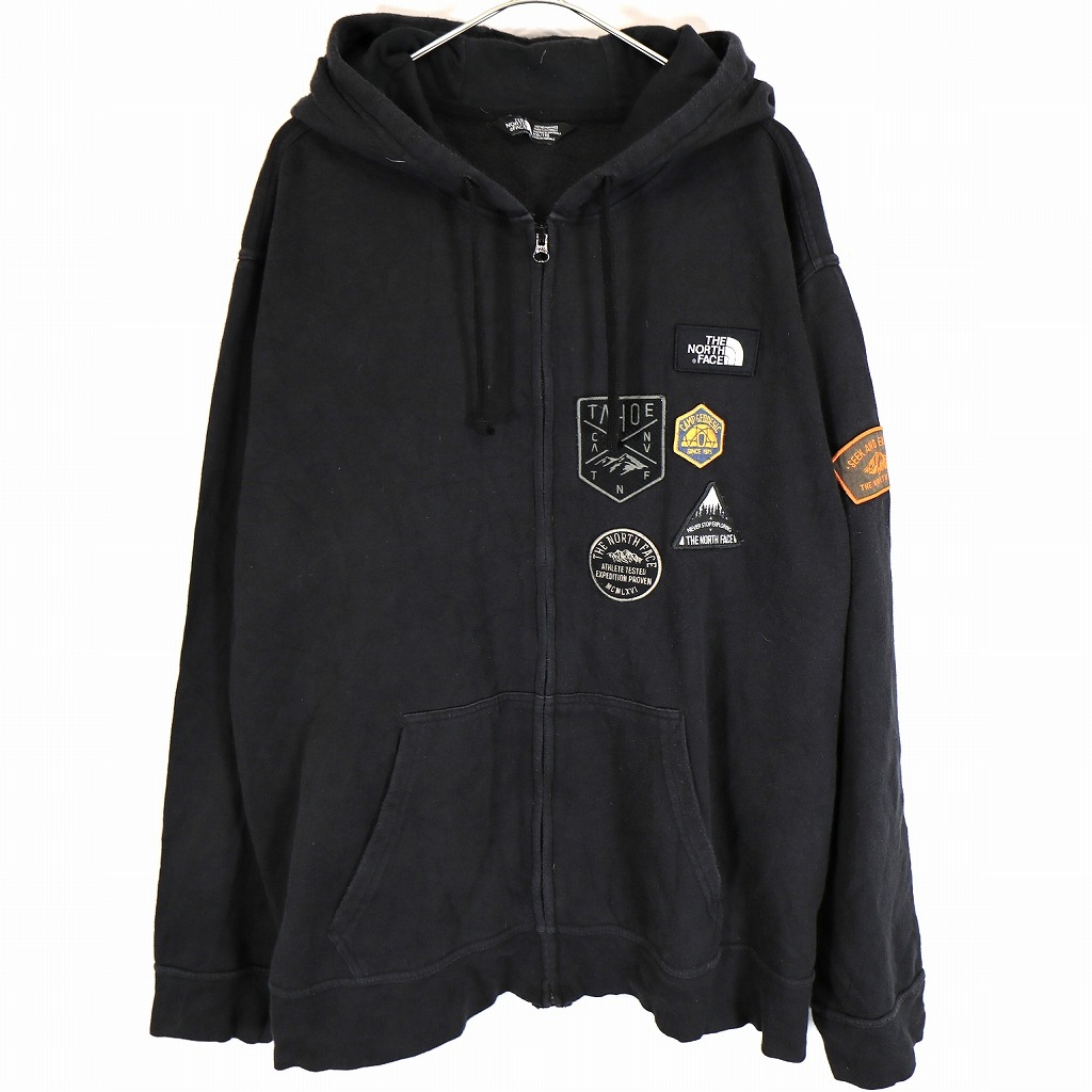 【楽天市場】THE NORTH FACE ノースフェイス フルジップ パーカー アウトドア キャンプ 防寒 登山 ワッペン ブラック (メンズ