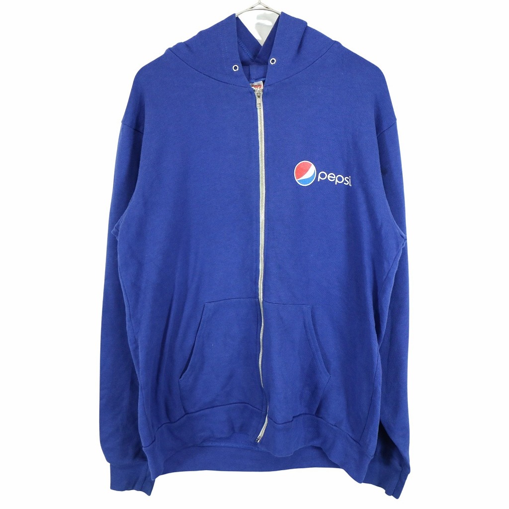 【楽天市場】SALE///// USA製 AMERICAN APPAREL pepsi ペプシ フルジップパーカー 企業 フーディー ブルー ...