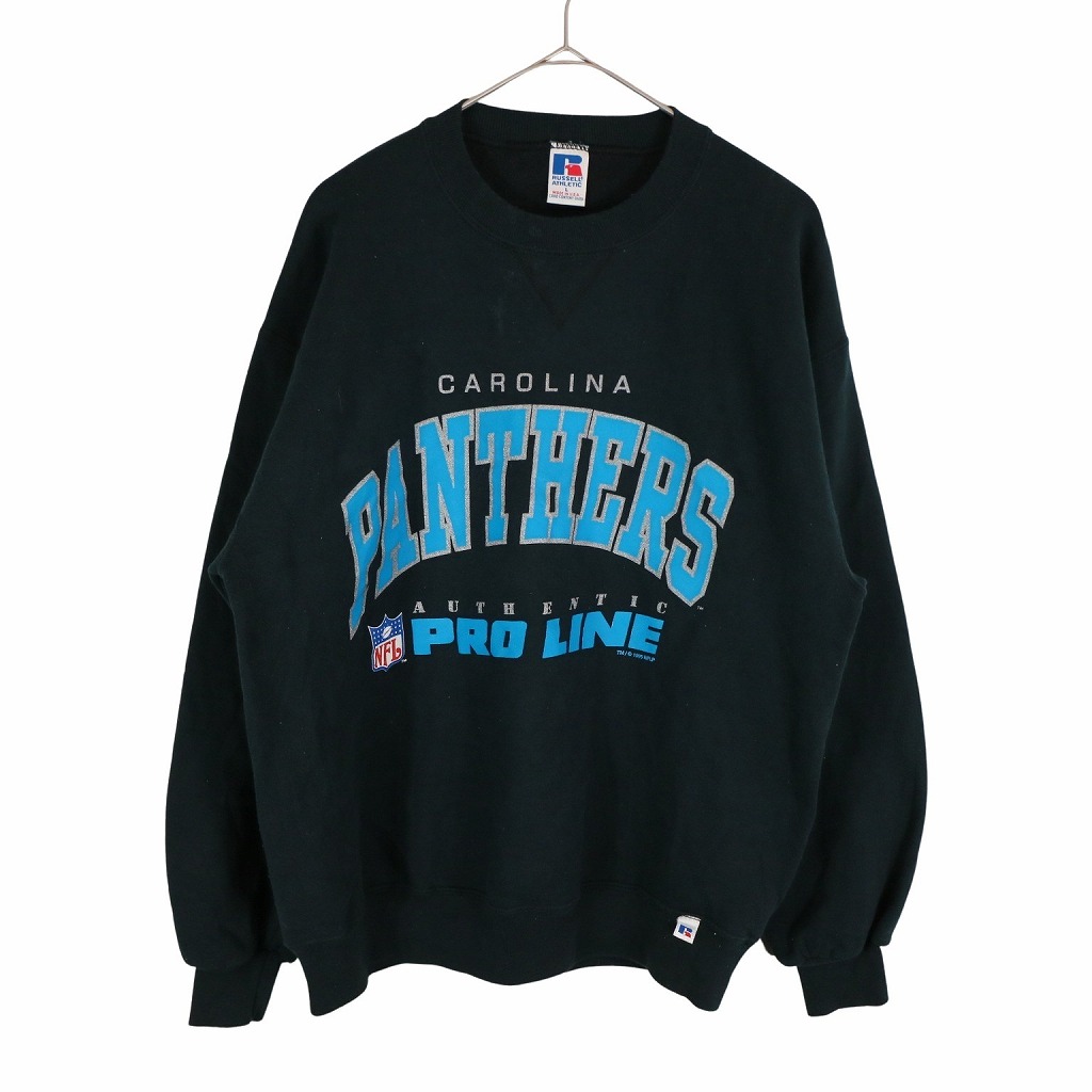 【楽天市場】90年代 USA製 RUSSELL ラッセル NFL カロライナ・パンサーズ スウェット 前V プロチーム アメフト ブラック