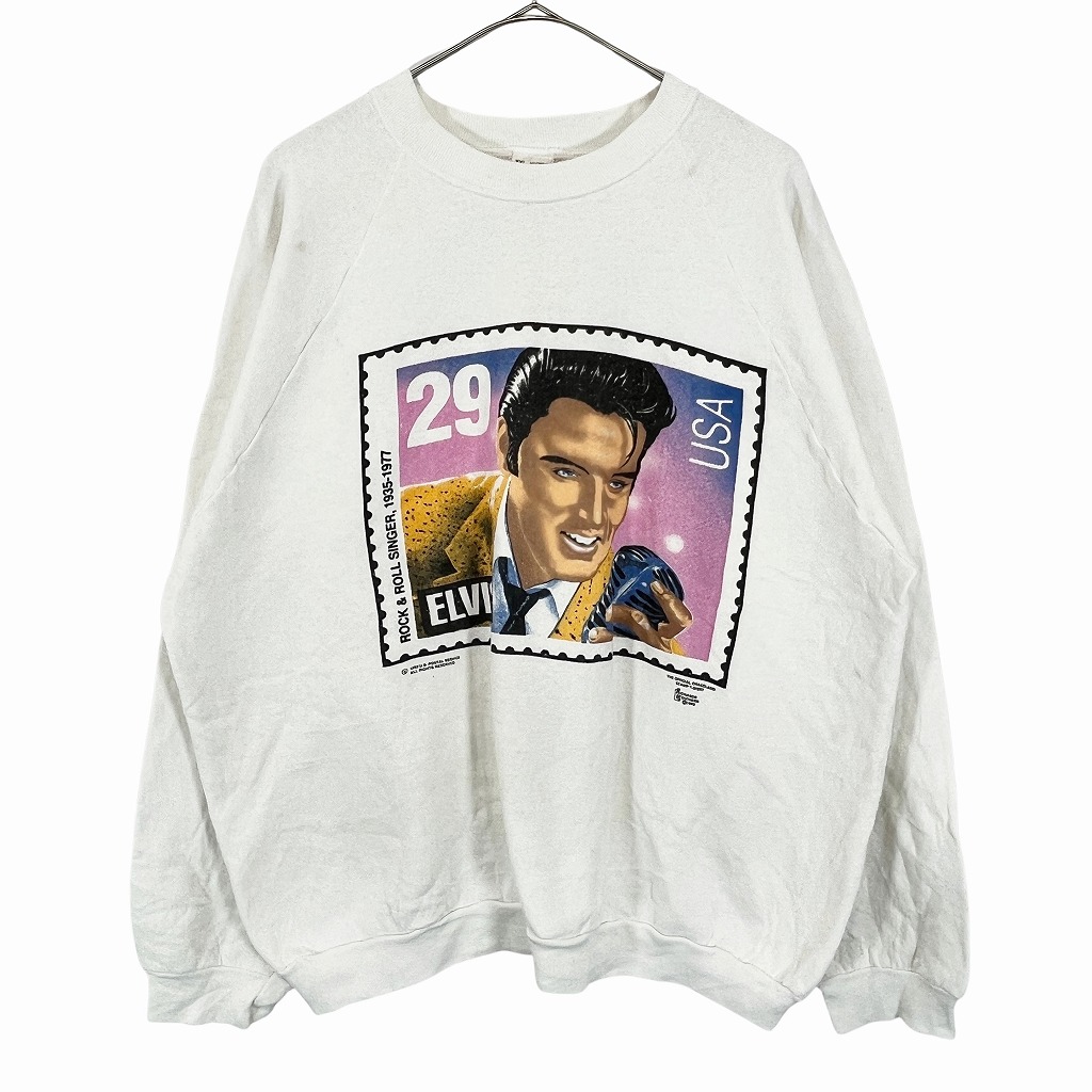 ヴィンテージ80s エルビスプレスリー スウェットビッグサイズXL ピンク ヴィンテージ80s エルビスプレスリー スウェットビッグサイズXL