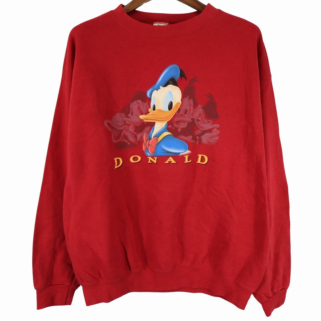 80s 90s ヴィンテージ スウェット ドナルド ダック ディズニー 米国製 90年代 90s アメリカ製 ディズニー グレー 霜降り 長袖