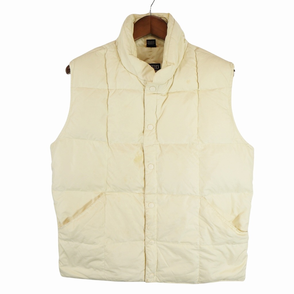【楽天市場】SALE///// 90年代 LANDS' END ランズエンド ダウンベスト ホワイト (メンズ M) 中古 古着 O5690：YAMAHISA