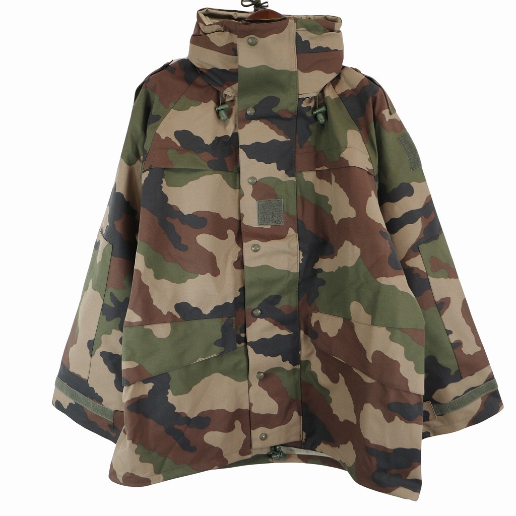 デッドストック 2000年代 フランス軍 FRENCH ARMY GORE-TEX パーカー ミリタリー ユーロ CCEカモ(メンズ 120L) O6242|YAMAHISA USEDCLOTHINGSHOP
