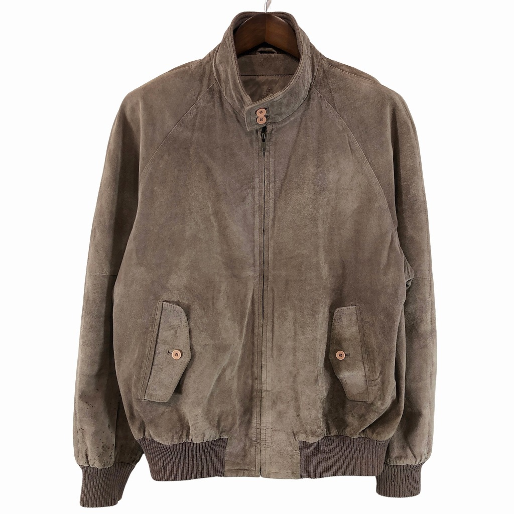 80-90s Abercrombie & Fitch アバクロンビーアンドフィッチ スエードレザー ブラウン (メンズ XL) O7424 中古 古着｜YAMAHISA USEDCLOTHINGSHOP