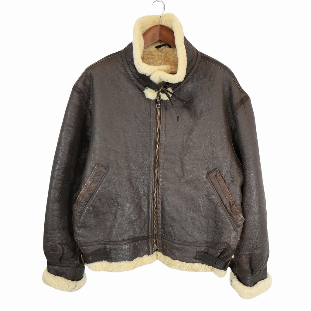 楽天市場】B-3 レザー フライトジャケット ムートンジャケット
