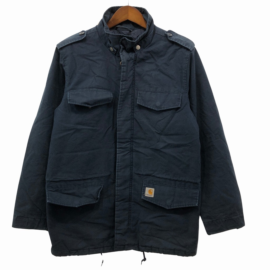 Carhartt カーハート HICKMAN COAT ヒックマンコート ワーク ネイビー (メンズ L) 中古 古着 O8119｜YAMAHISA USEDCLOTHINGSHOP