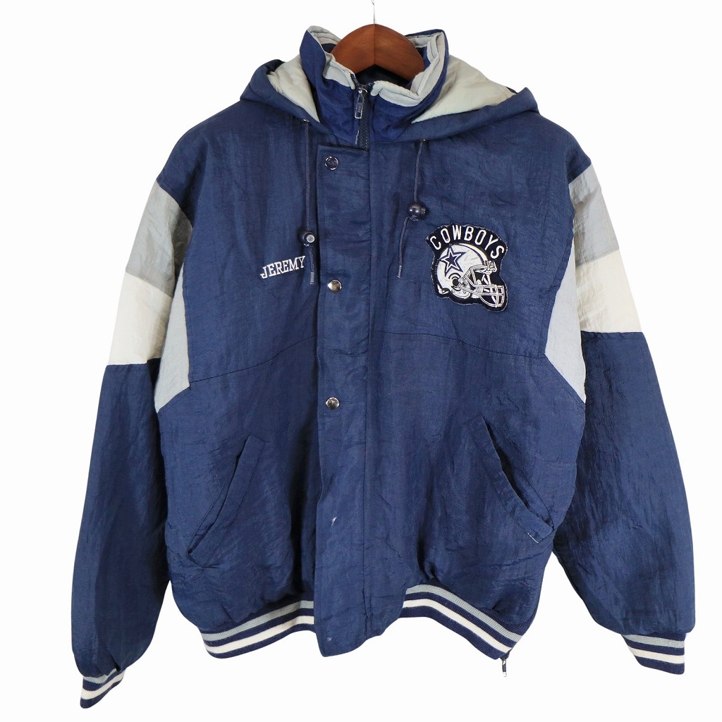 ナイキ プロライン NFL ダラスカウボーイズ ナイロンジャケット 中綿 古着 ナイキ プロライン NFL ダラスカウボーイズ ナイロンジャケット 中綿
