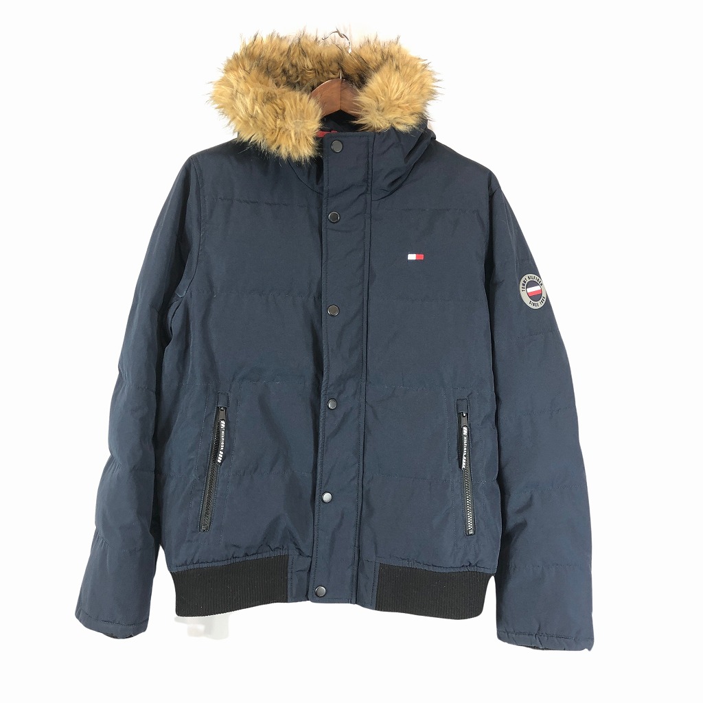 TOMMY HILFIGER トミーヒルフィガー 中綿ジャケット アウトドア キャンプ アウター 防寒 ネイビー (メンズ M) 中古 古着 O9750｜YAMAHISA USEDCLOTHINGSHOP