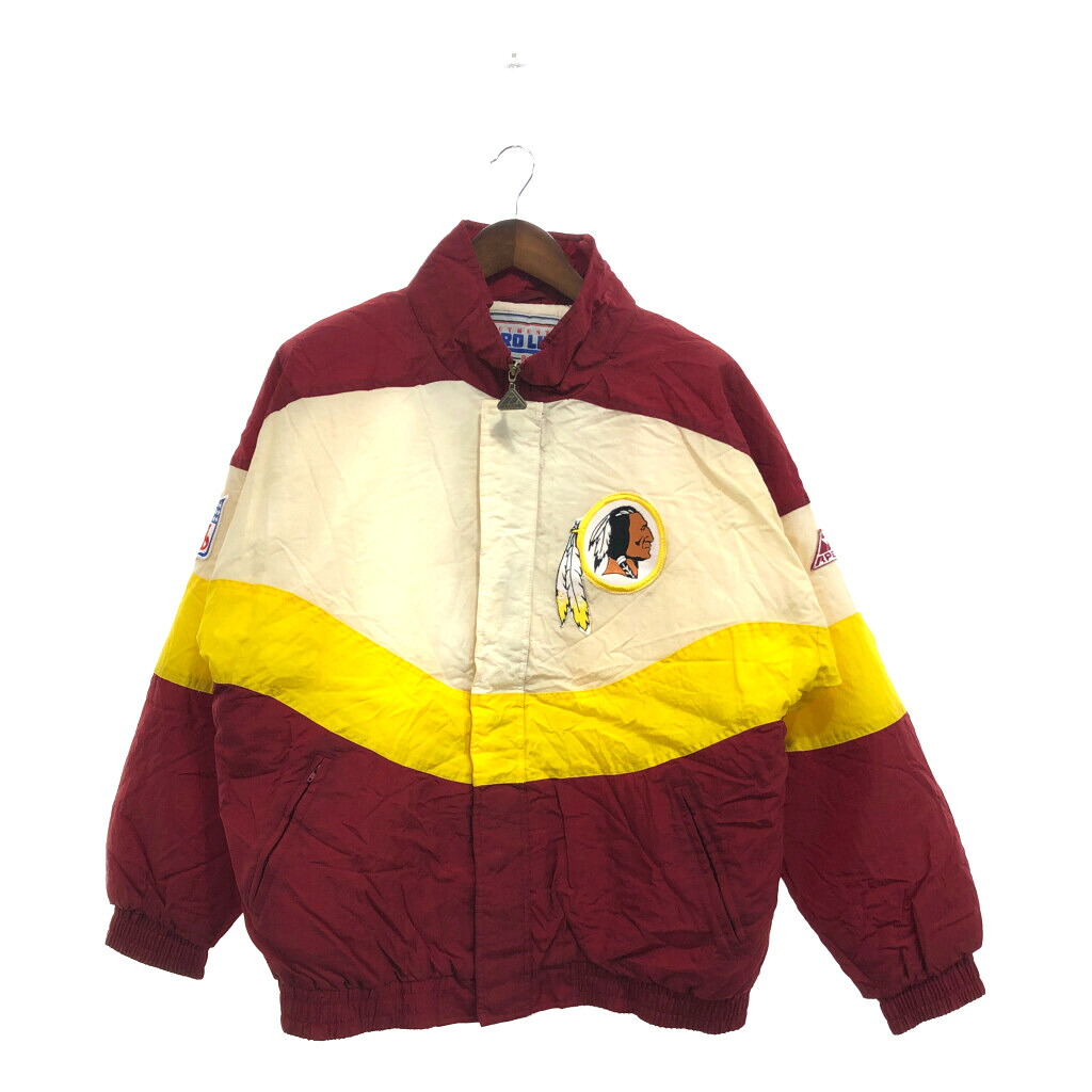 90年代 APEX ONE NFL ワシントン・レッドスキンズ ナイロン中綿 スタジアムジャケット プロチーム マルチカラー(メンズ L) 中古 古着 P6005｜YAMAHISA USEDCLOTHINGSHOP