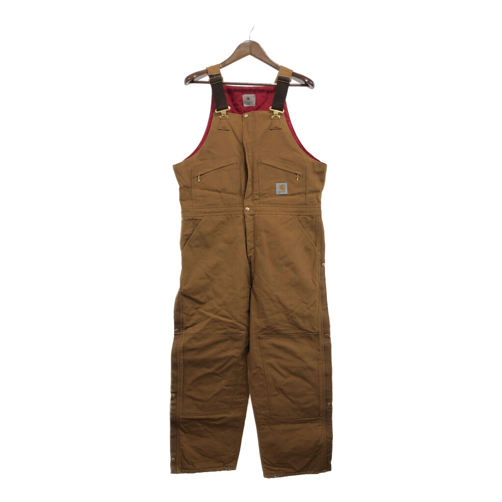 カーハートダックオーバーオール　サロペット　メキシコ製　42×34 キルティング carhartt - カーハートダックオーバーオール サロペット