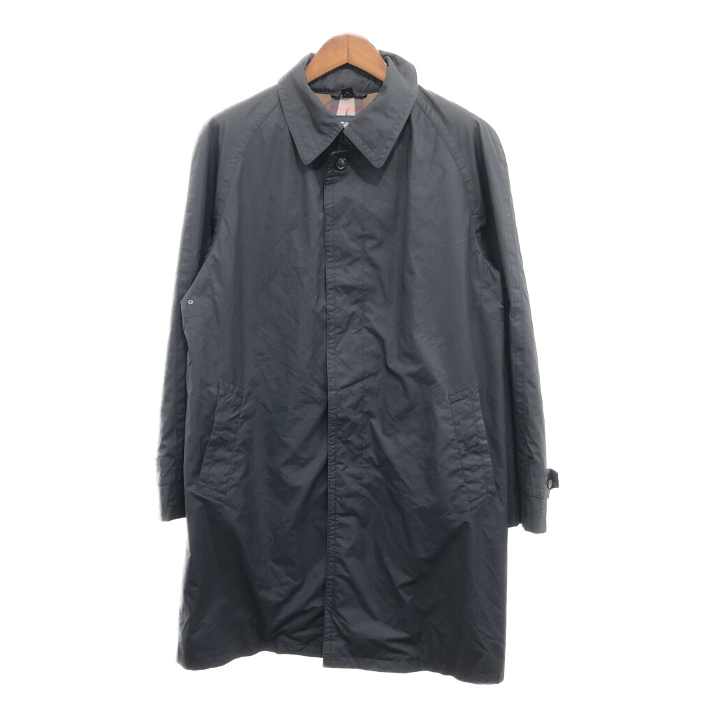 日本製 BURBERRY バーバリー バルマカーンコート ブラック (メンズ LL) P7693|YAMAHISA USEDCLOTHINGSHOP