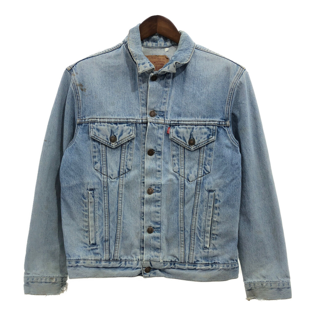 スペイン製 90年代 Levi's リーバイス 70503-02 デニム トラッカージャケット ユーロ ライトブルー (メンズ M) P8421｜YAMAHISA USEDCLOTHINGSHOP 7,894円