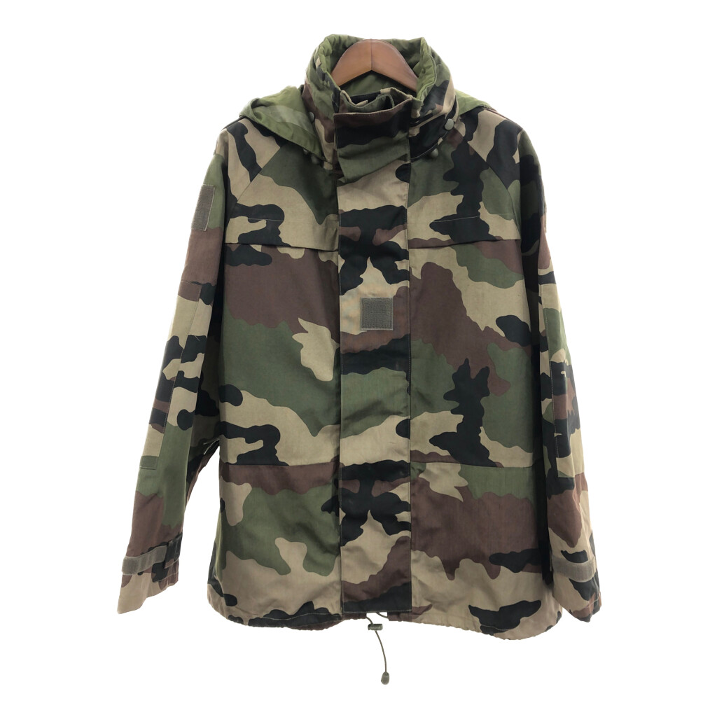 90年代 フランス軍 WATERPROOF パーカージャケット ミリタリー ユーロ グリーン (メンズ 112) P9132