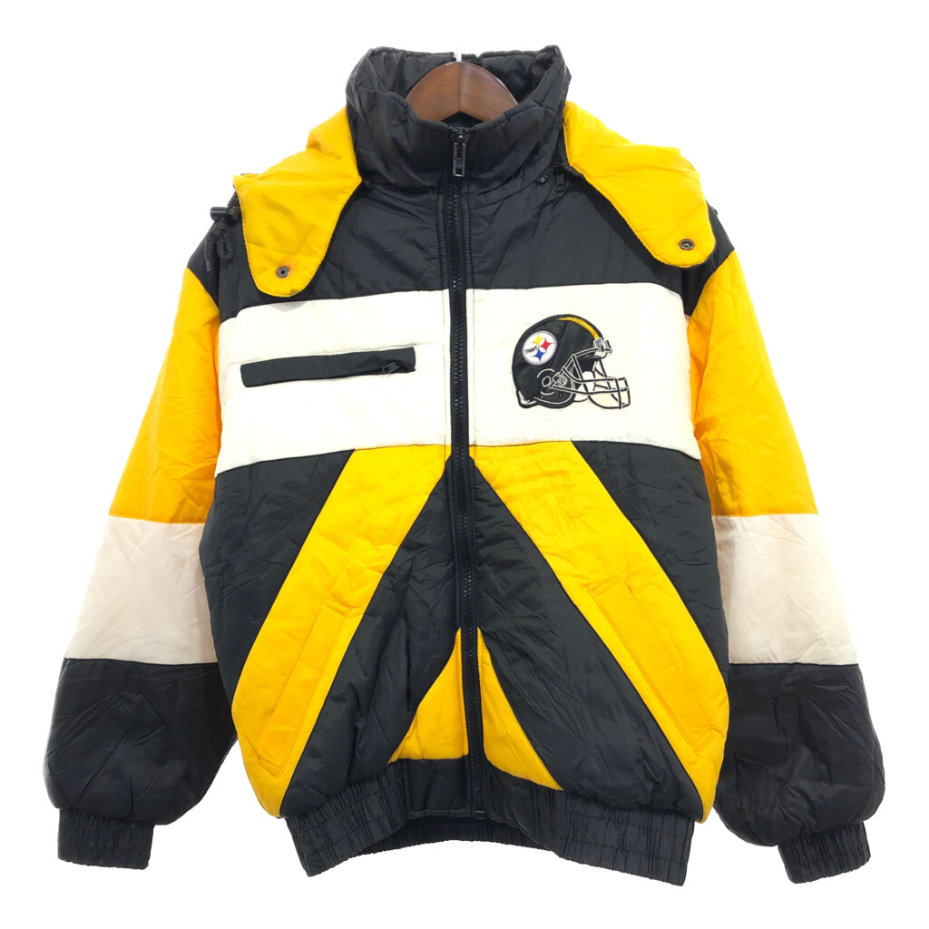 PRO PLAYER プロプレイヤー NFL ピッツバーグ・スティーラーズ ナイロン 中綿ジャケット プロチーム イエロー (メンズ S) 中古 古着 P9164|YAMAHISA USEDCLOTHINGSHOP