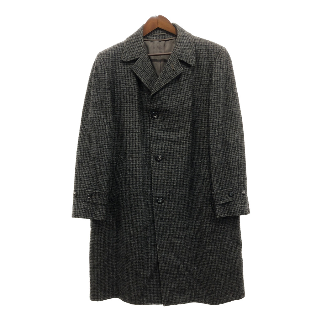 60s ヴィンテージ ウールコート ブラック Jazzyオールドステンカラーコート〉60-70,s Searsシングル