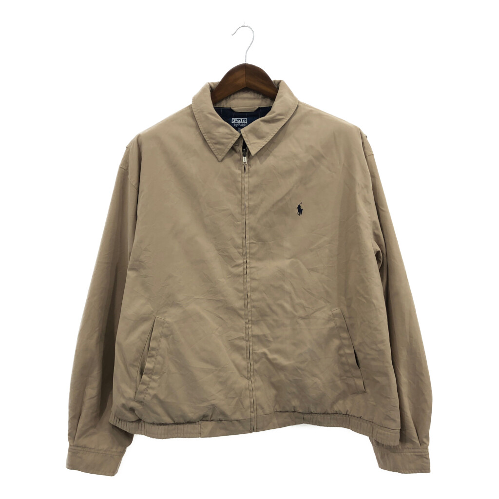 Polo by Ralph Lauren ポロ ラルフローレン スイングトップ ワンポイントロゴ ベージュ (メンズ XL) Q1844｜YAMAHISA USEDCLOTHINGSHOP