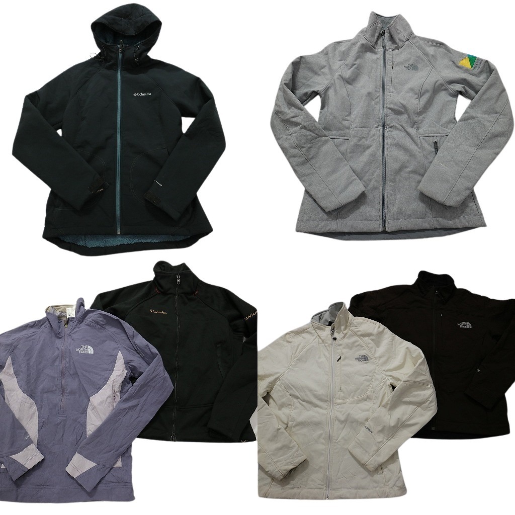 【楽天市場】古着卸 まとめ アウトドアブランドMIX ソフトシェル ジャケット 6枚 (レディース S /M ) ノースフェイス コロンビア