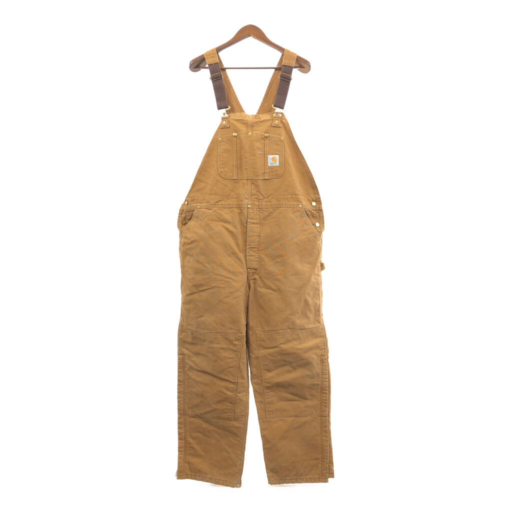 Carhartt オーバーオール ダック ネイビー 茶タグ USA製 W42 Carhartt オーバーオール ダック ネイビー 茶タグ USA製 W42