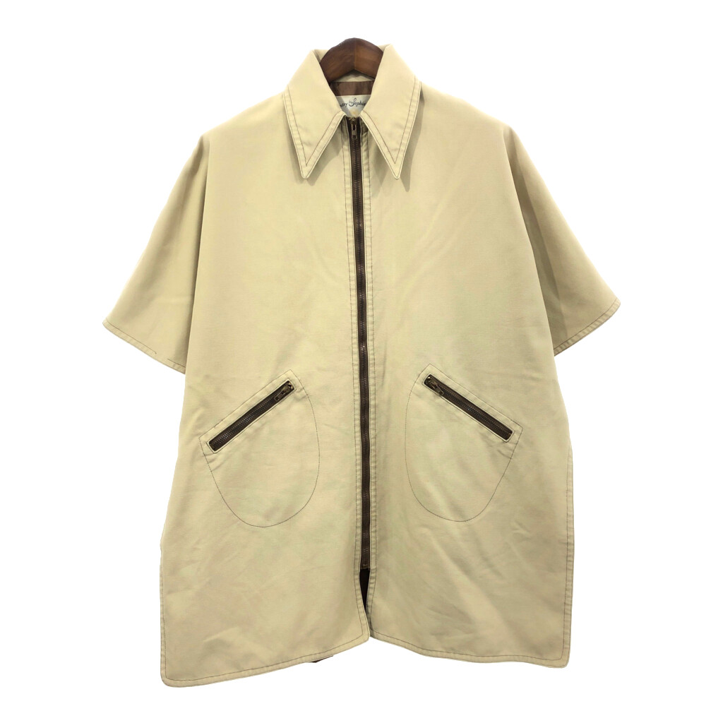 70年代 COUNTRY SOPHISTICATES コットン ポンチョ ヴィンテージ ベージュ (メンズ XL相当) 中古 古着 Q7148｜YAMAHISA USEDCLOTHINGSHOP