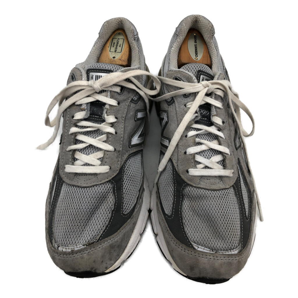 USA製 NEW BALANCE ニューバランス 990 v4 スニーカー グレー (メンズ 25.52～26.0cm相当) 中古 古着 KA1005
