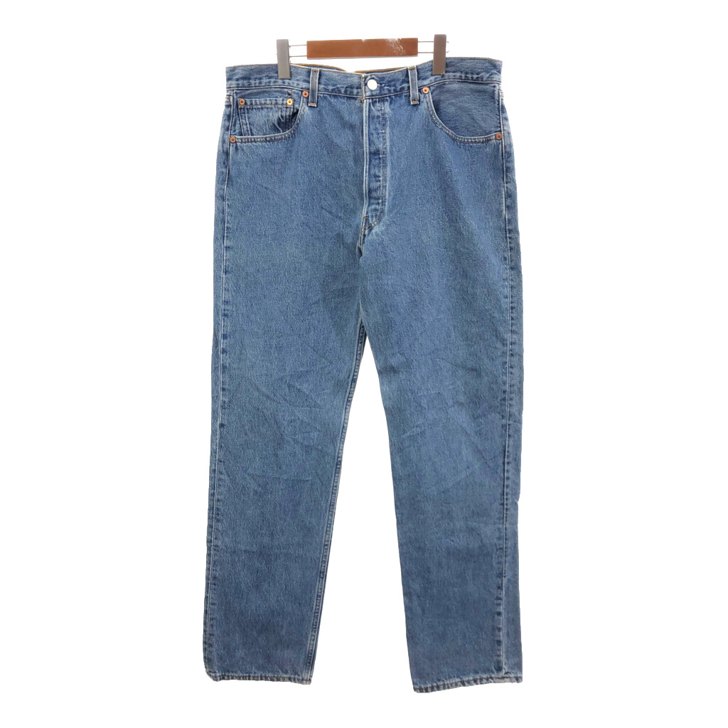 90年代 USA製 Levi's リーバイス 501 デニムパンツ 大きいサイズ ホワイト (メンズ W38 L34) 中古 古着 Q7302
