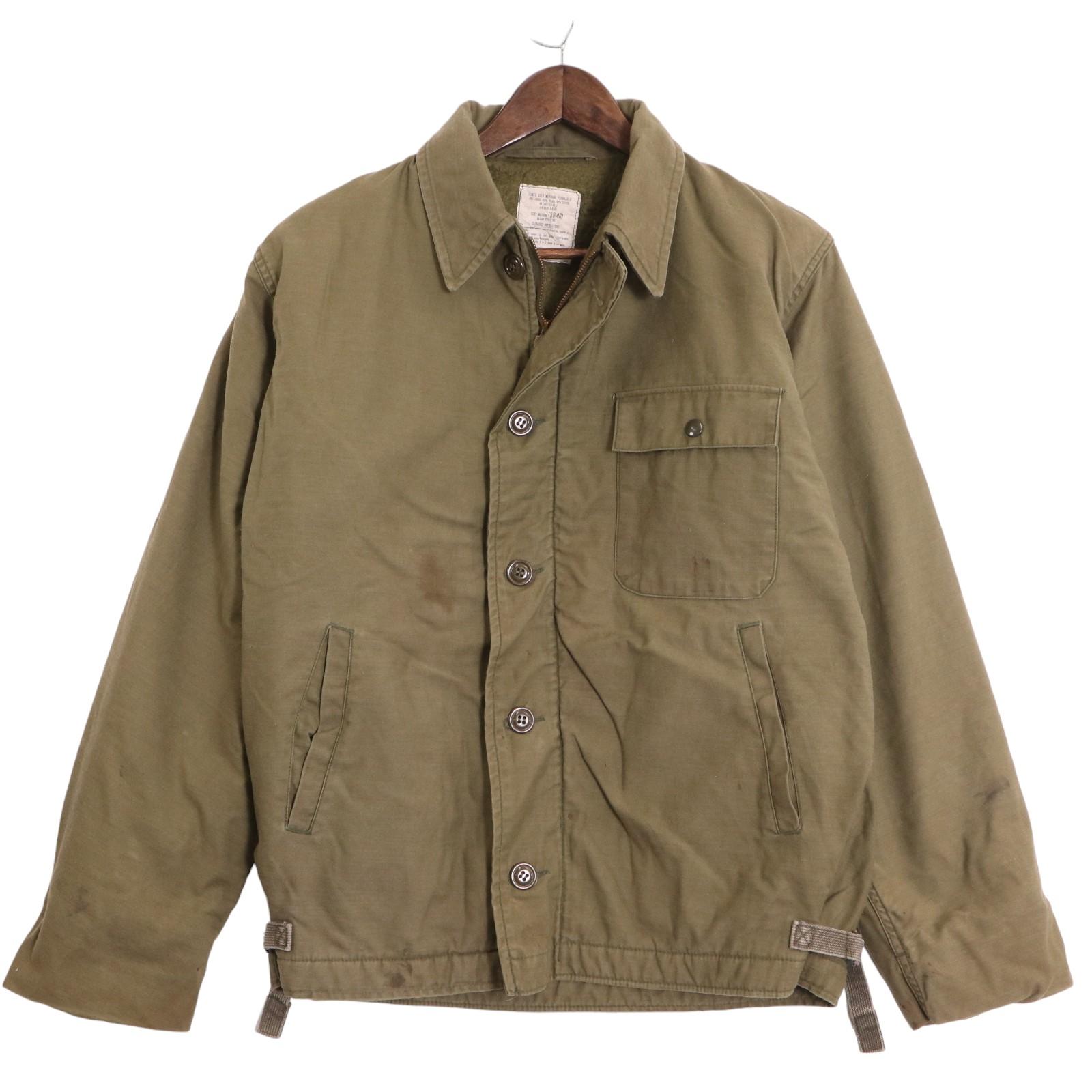 80年代 米軍実物 U.S.NAVY A-2 デッキジャケット (メンズ MEDIUM) 中古 古着 A0041｜YAMAHISA USEDCLOTHINGSHOP