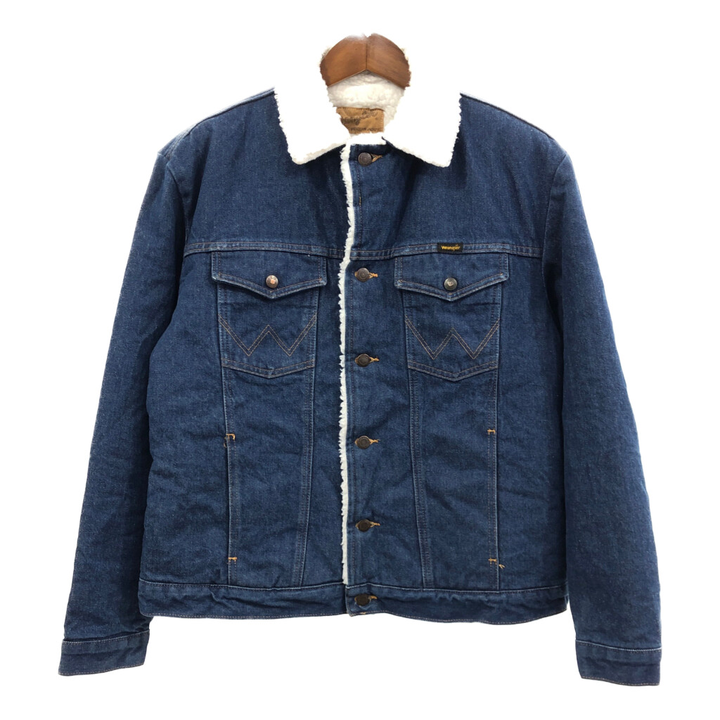 80s Wrangler デニムジャケット　古着 80s Wrangler ラングラー USA製74136NV トラッカー デニム