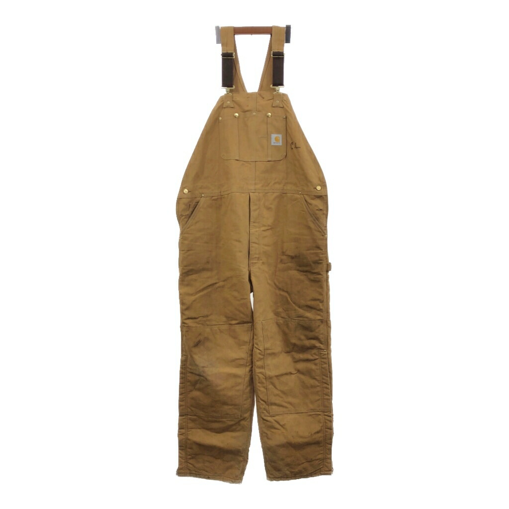 USA製 古着 カーハート オーバーオール ビッグ メンズ ブラック36×32 Carhartt WIP カーハート メンズ ビブ オーバーオール ブラック