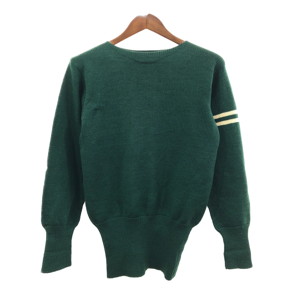 40年代 USA製 NRA ENGLEWOOD ウール セーター ヴィンテージ グリーン (メンズ M相当) 中古 古着 Q8892｜YAMAHISA USEDCLOTHINGSHOP