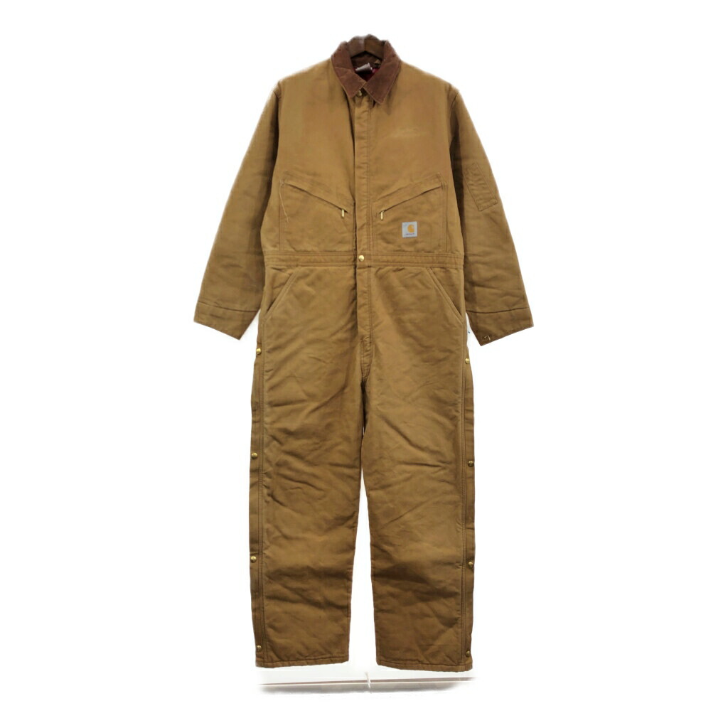 古着 USA製 カーハート ダックコットン ワーク オールインワン つなぎ q8924-1.jpg