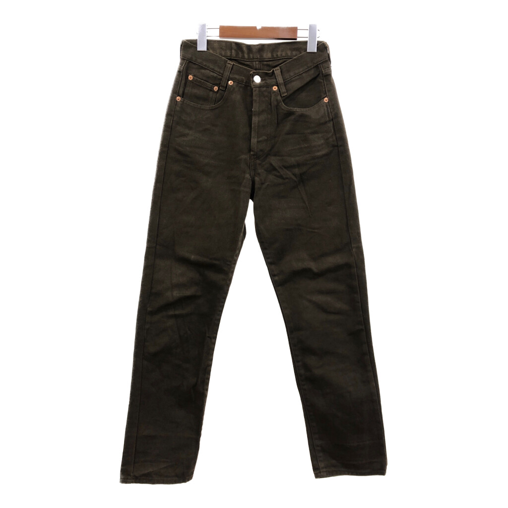 90年代 USA製 Levi's リーバイス 501 カラー デニムパンツ ブラウン (メンズ W28 L32) 中古 古着 Q8759