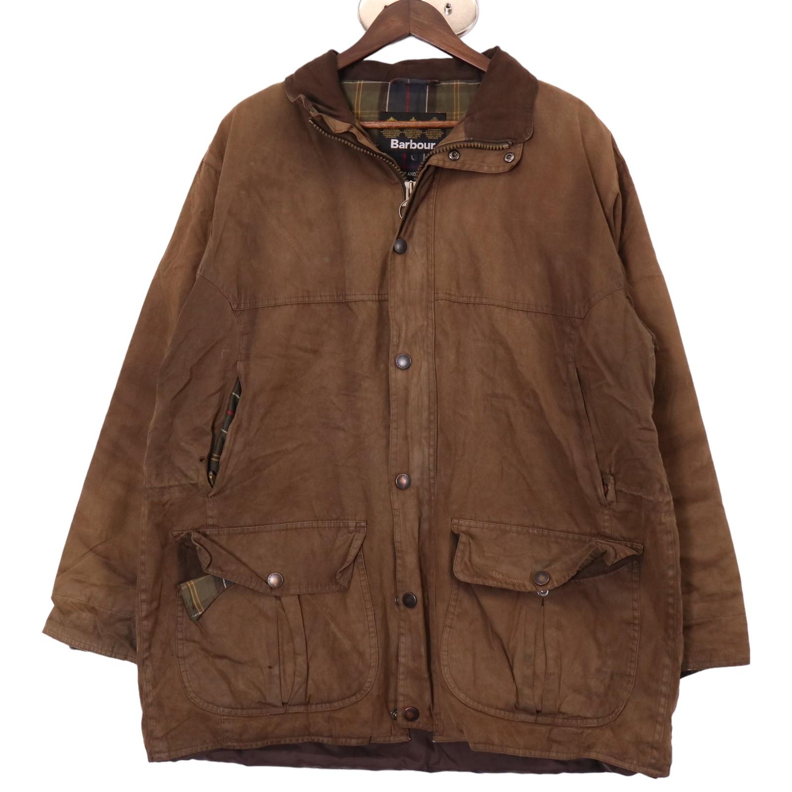 Barbour バブアー Trapper Jacket トラッパージャケット オイルド ブラウン (メンズ L) 中古 古着 A0173｜YAMAHISA USEDCLOTHINGSHOP