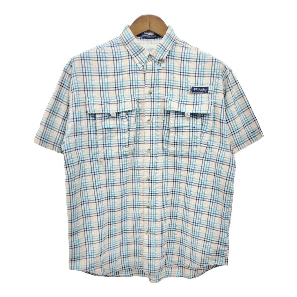 希少品❣️Columbia コロンビア シャツ ホワイト フィッシング 半袖 d54e33e37e5f1265a7c0975fffc39b