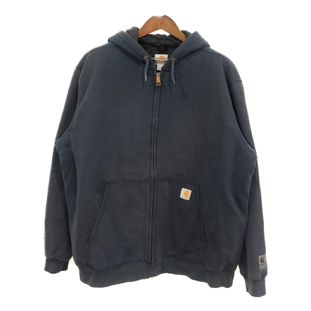 Carhartt カーハート 長袖 スウェット ジップパーカー 2XL ベージュ系 裏起毛 メンズ