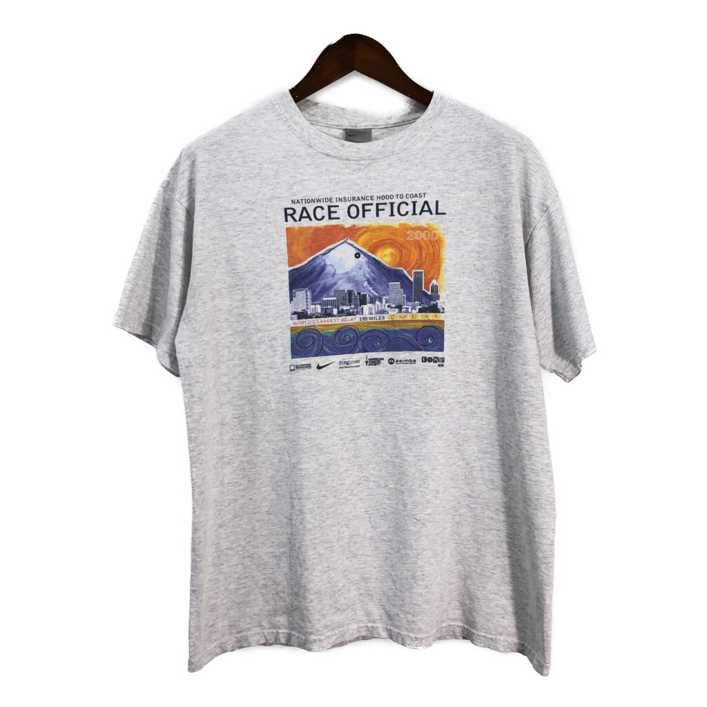【楽天市場】00年代 NIKE ナイキ マラソン 半袖Tシャツ スポーツ ライトグレー (メンズ X-LARGE) 中古 古着 R0526