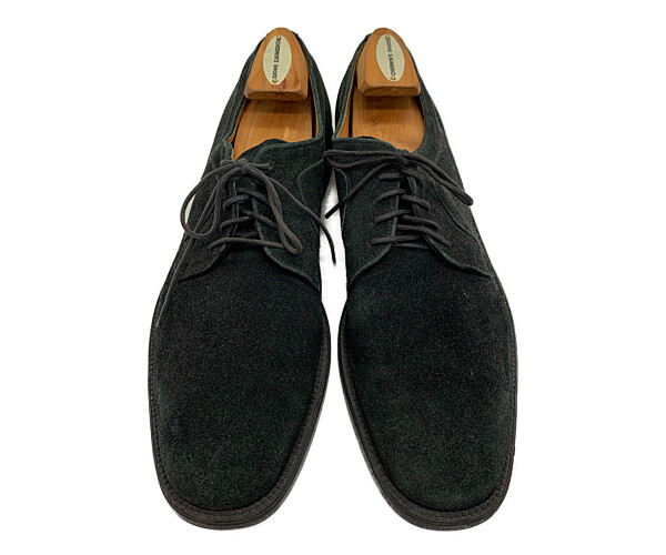 イタリア製 Salvatore Ferragamo サルヴァトーレ フェラガモ プレーントゥ レザーシューズ ブラック (メンズ 9 1/2 D) 中古 古着 KA1249